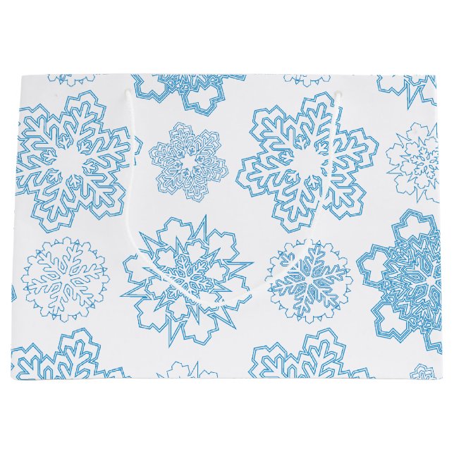 Snowflake Large Gift Bag (Front)