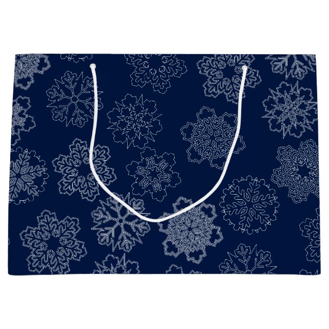 Snowflake Large Gift Bag (Front)