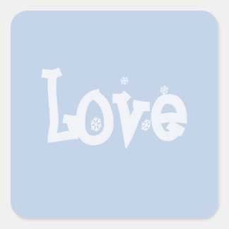 Snowflake Love Square Sticker