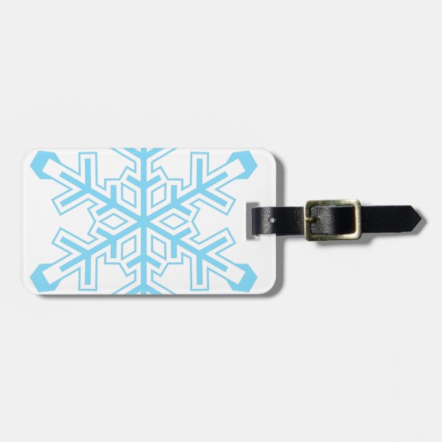 Snowflake Luggage Tag (Front Horizontal)