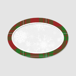 Snowflake MacGregor Plaid Name Tag