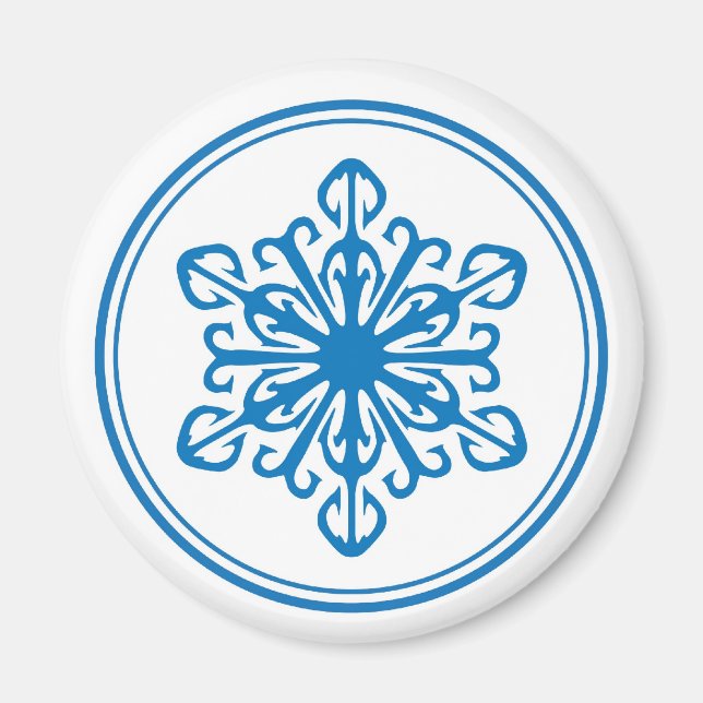 Snowflake Magnet - Blue (Front)