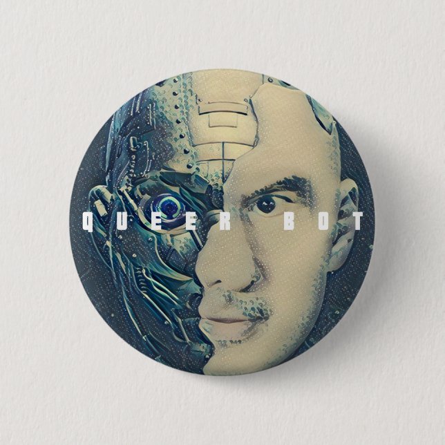 SNŐWFLAKE MAKER - QUEERBOT - BADGE (Front)