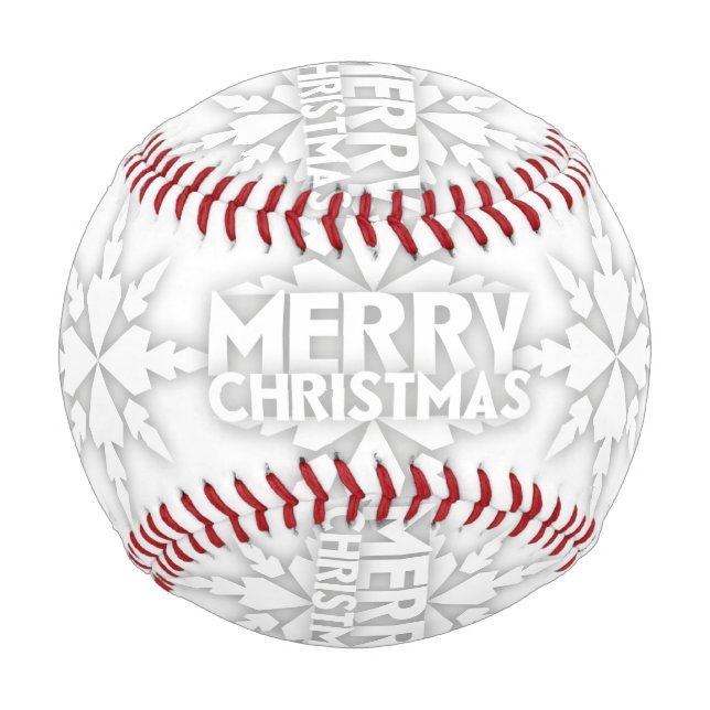 Snowflake Merry Christmas Baseball (Back)