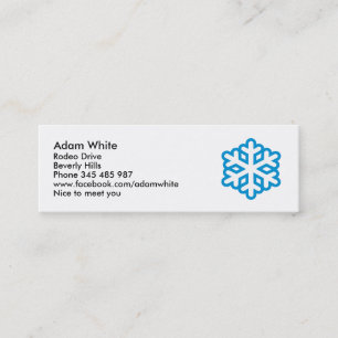 Snowflake Mini Business Card