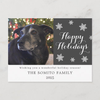 Snowflake Modern Family Photo Holiday Card