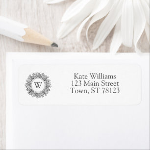 Snowflake Monogram Christmas Address
