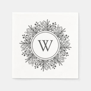 Snowflake Monogram Napkin