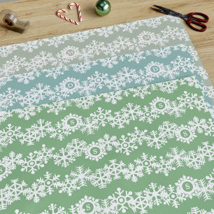 Snowflake Monogram Pastel  Wrapping Paper Sheet