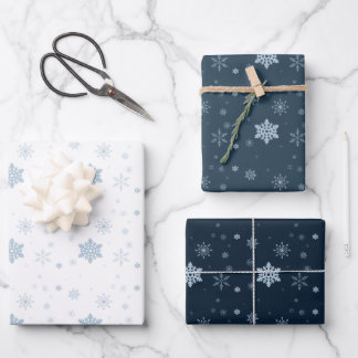 Snowflake Multi-colour Wrapping Paper Sheet