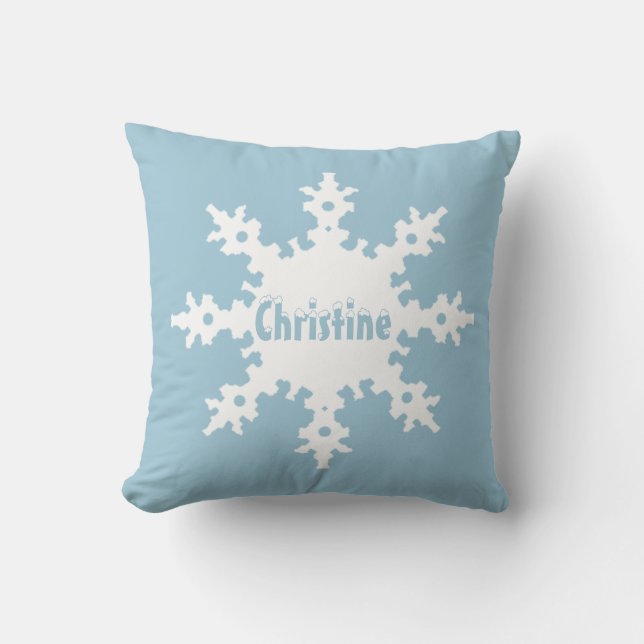 Snowflake Name Pillow (Front)