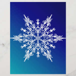 SNOWFLAKE on Blue