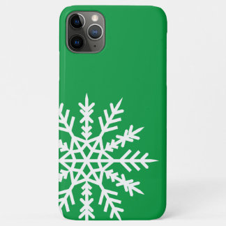 Snowflake on green iPhone Case