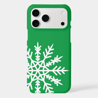 Snowflake on green iPhone Case