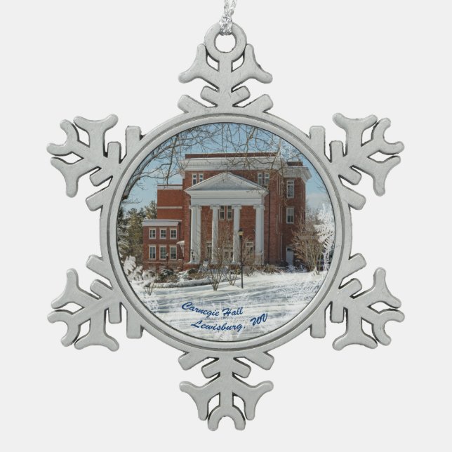 Snowflake ornament Carnegie Hall Lewisburg WV (Front)