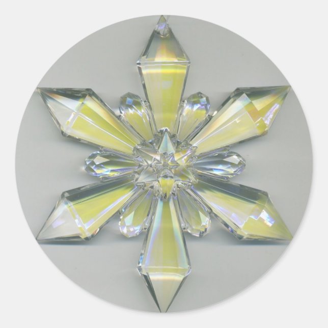 Snowflake Ornament Christmas Holiday Sticker (Front)