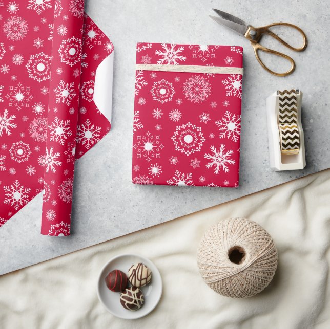 Snowflake Ornament Christmas Wrapping Paper (Crafts)