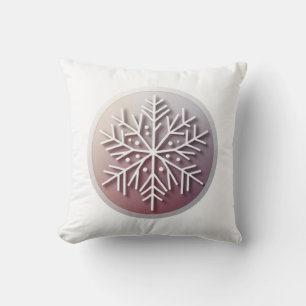 Snowflake Ornament Icon – Winter Holiday Design  Cushion