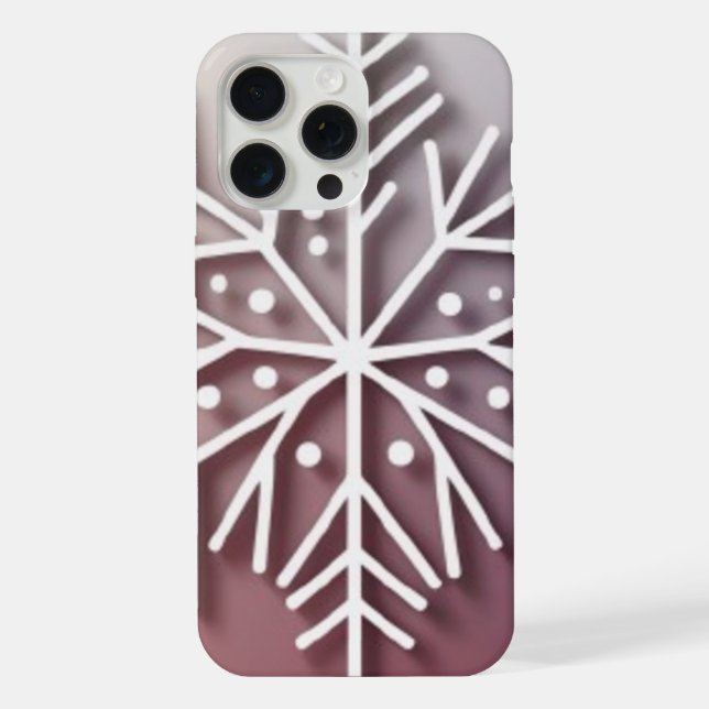 Snowflake Ornament Icon – Winter Holiday Design  iPhone Case (Back)