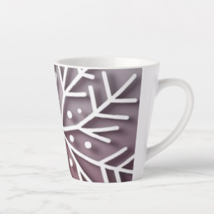 Snowflake Ornament Icon – Winter Holiday Design  Latte Mug