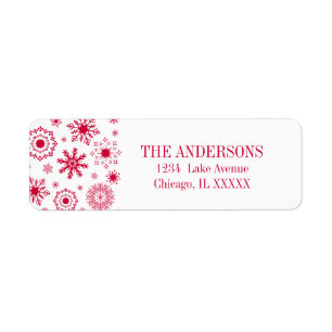 Snowflake Ornament Merry Christmas Address Label