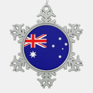 Snowflake Ornament with Australia Flag
