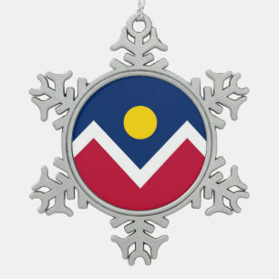 Snowflake Ornament with Denver City Flag