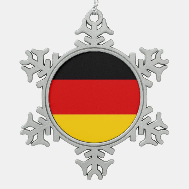 Snowflake Ornament with Germany Flag (Front)
