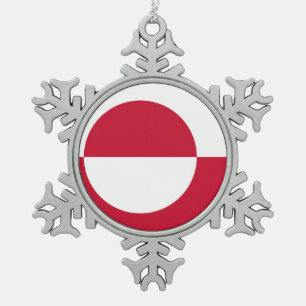 Snowflake Ornament with Greenland Flag
