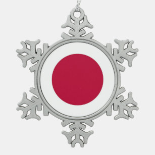Snowflake Ornament with Japan Flag