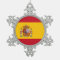 Snowflake Ornament with Spain Flag