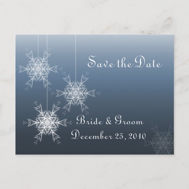 Snowflake Ornaments Postcard - Save the Date (Front)