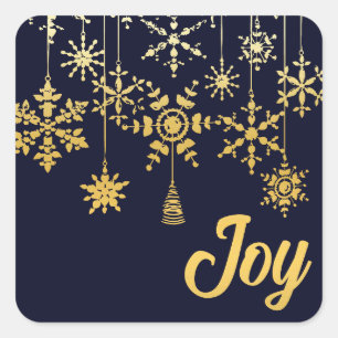 Snowflake Ornaments Square Sticker