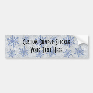 Snowflake Paper 1 - Original Blue & White Bumper Sticker