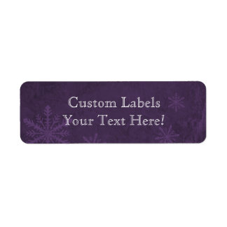 Snowflake Paper 4 - Dark Purple Custom Labels