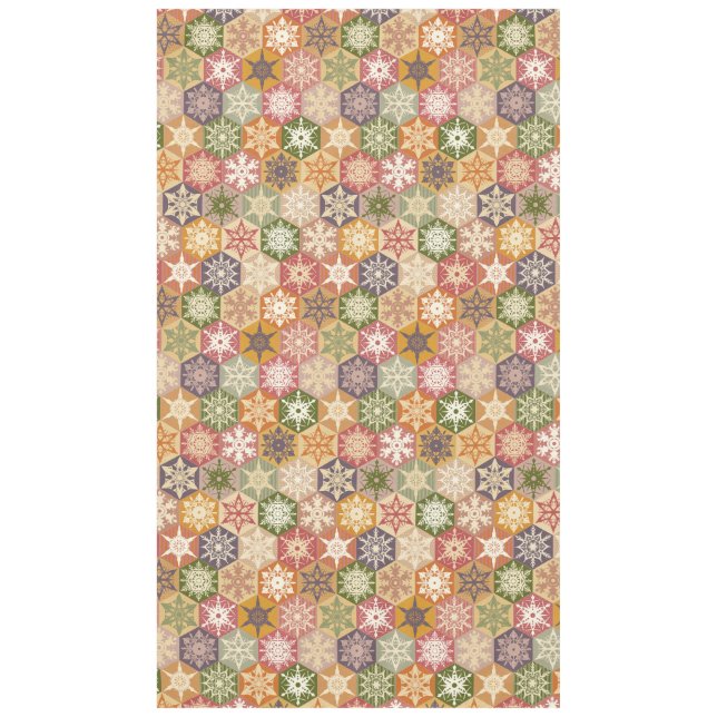 snowflake patchwork tablecloth (Front)