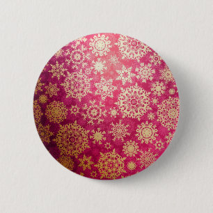 Snowflake pattern	 6 cm round badge