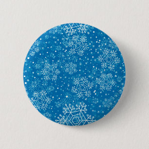 Snowflake pattern 6 cm round badge