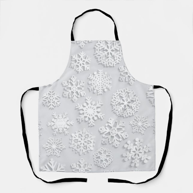 Snowflake pattern apron (Front)