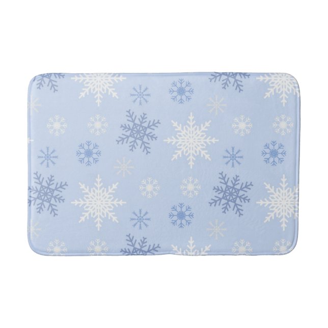 Snowflake pattern	 bath mat (Front)