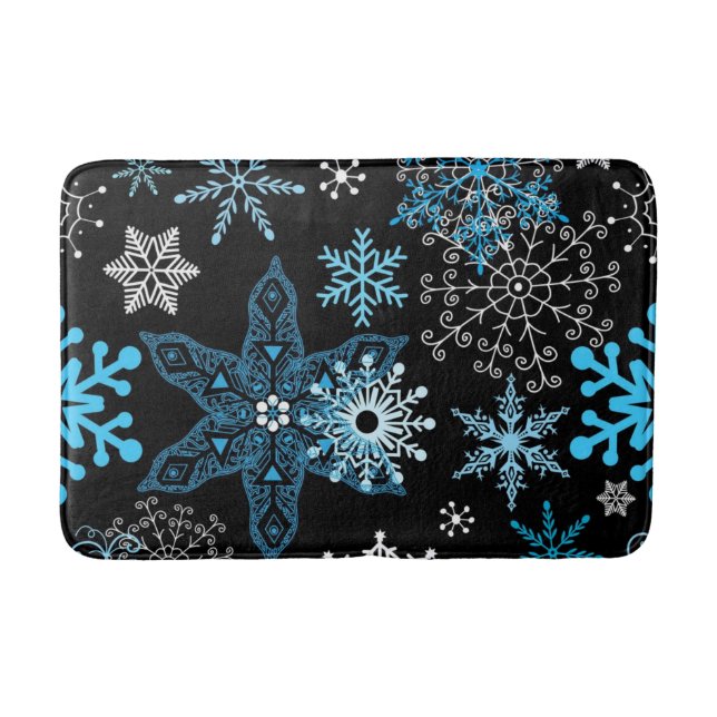 Snowflake pattern	 bath mat (Front)