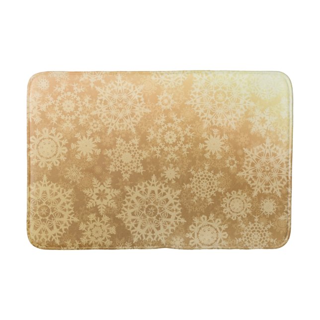 Snowflake pattern	 bath mat (Front)