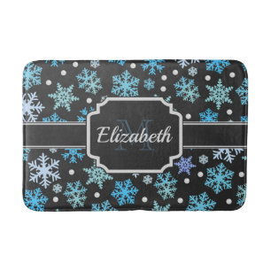 Snowflake Pattern Bath Mat
