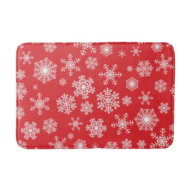Snowflake pattern	 bath mat (Front)