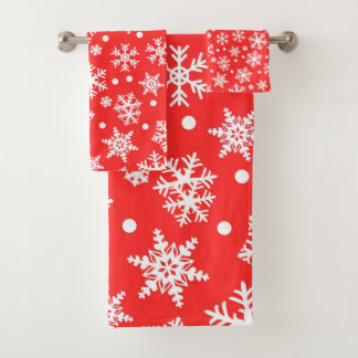 Snowflake Pattern Bath Towel Set