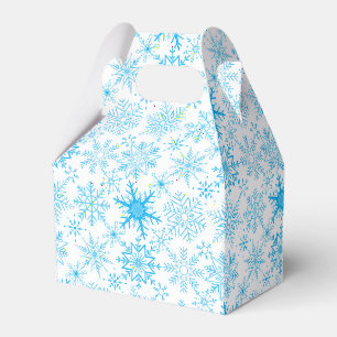 Snowflake pattern blue favour box