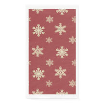 Snowflake pattern Christmas Paper Guest Towels