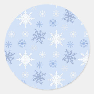 Snowflake pattern classic round sticker