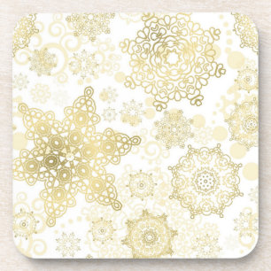 Snowflake pattern coaster