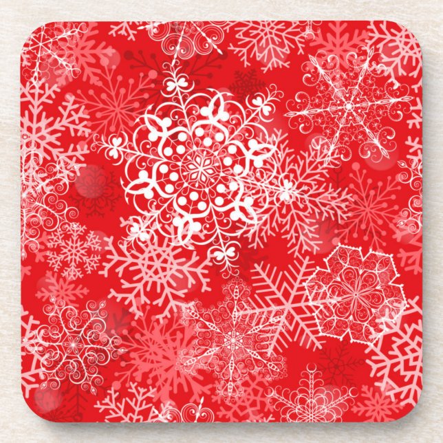 Snowflake pattern	 coaster (Front)